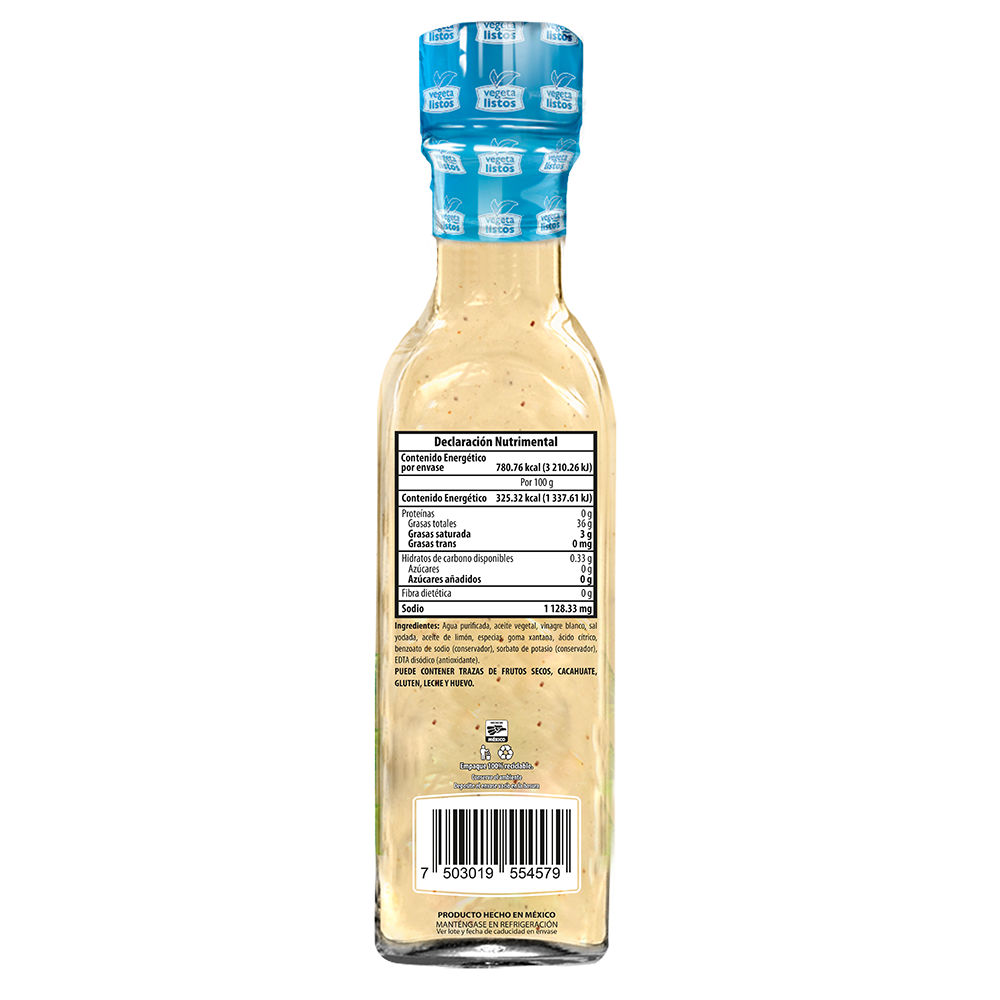 Aderezo Vinagreta Limón (250g)(caja con 6 pzas)